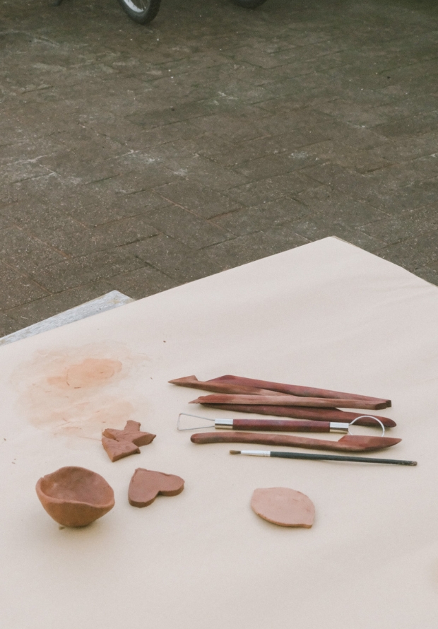 Clay tools on a table